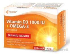 NOVENTIS Vitamín D3 1000 IU + Omega-3 60 kapsúl Noventis www.bohre.sk