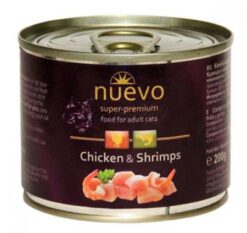 NUEVO cat Adult Chicken & Shrimps konzerva pre mačky 6x200g Nuevo www.bohre.sk