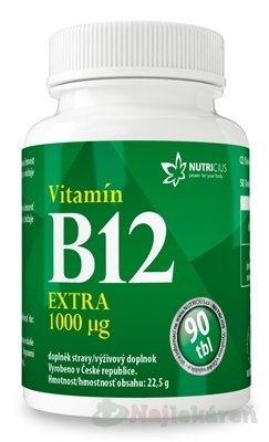 NUTRICIUS Vitamín B12 EXTRA 1000 μg 90 tabliet NUTRICIUS www.bohre.sk