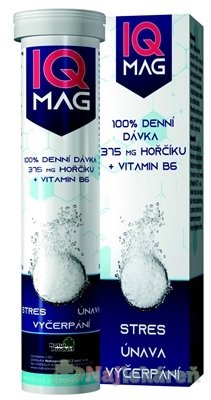 NaturProdukt IQ MAG Horčík 375 mg + Vitamín B6 šumivé tablety 20 ks IQ MAG www.bohre.sk