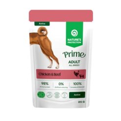 Natures Protection Prime KAPSIČKA dog adult active chicken&beef kapsička pre mačiatka 85 g Natures Protection www.bohre.sk