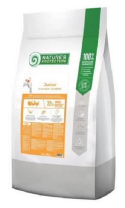 Natures Protection dog junior poultry all breed granule pre mladé psy 7,5kg Natures Protection www.bohre.sk