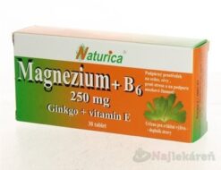 Naturica Magnezium 250 mg B 6 ginkgo Vitamín E 30 tabliet Naturica www.bohre.sk