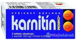 Naturvita Karnitín + Chróm 50 tabliet Naturvita www.bohre.sk