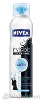 Nivea Invisible for Black & White Pure deospray 150 ml NIVEA www.bohre.sk