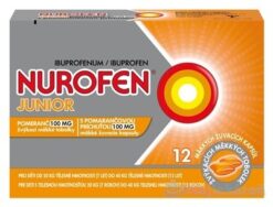 Nurofen Junior s pomarančovou príchuťou 100 mg cps.mdl.12 x 100 mg Nurofen www.bohre.sk