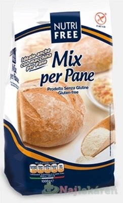 NutriFree Mix per Pane, zmes na prípravu bieleho bezgluténového chleba, 1000g Nutrifree www.bohre.sk