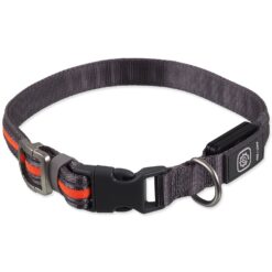Obojok Dog Fantasy USB LED nylonový svietiaci M-L oranžový 2,5x45-65cm DOG FANTASY www.bohre.sk