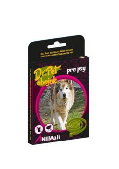 Obojok Dr.Pet pre psy 75 cm antiparazitárny HNEDÝ s repelentným účinkom  www.bohre.sk