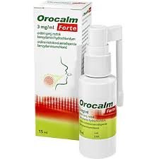 Orocalm Forte 3 mg/ml proti bolesti a opuchu hrdla 15 ml Orocalm www.bohre.sk