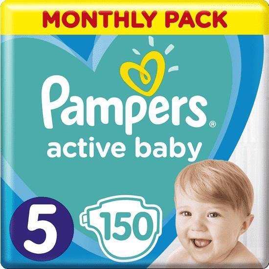 PAMPERS Active Baby 5 (11-16 kg) 150 ks MESAČNÁ ZÁSOBA – jednorazové plienky PAMPERS www.bohre.sk