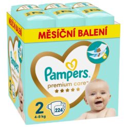 PAMPERS Plienky jednorázové Premium Care veľ. 2 (224 ks) 4-8 kg - mesačné balenie PAMPERS www.bohre.sk