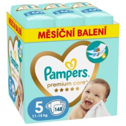 PAMPERS Plienky jednorázové Premium Care veľ. 5 (148 ks) 11-16 kg - mesačné balenie PAMPERS www.bohre.sk