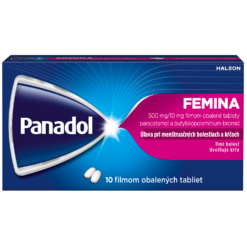 PANADOL FEMINA pri menštruačných bolestiach a kŕčoch 10 tabliet Panadol www.bohre.sk