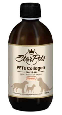 PETs Collagen Premium Slanina sirup kĺbová výživa pre psy 300ml StarPets www.bohre.sk