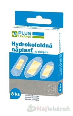 PLUS LEKÁREŇ Hydrokoloidná náplasť na pľuzgiere ultra tenká, vodoodolná, hypoalergénna 8ks Plus lekáreň www.bohre.sk
