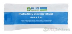 PLUS Lekáreň Hydrofilný sterilný obväz 8x5m 1ks Plus lekáreň www.bohre.sk