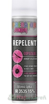 PREDATOR REPELENT JUNIOR sprej proti komárom a kliešťom 90 ml Predator www.bohre.sk
