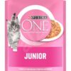 PURINA ONE cat Junior mini filetky s lososom a mrkvou v šťave kapsičky pre mačky 26x85g PURINA www.bohre.sk
