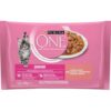 PURINA ONE cat Junior mini filetky s lososom a mrkvou v šťave pre mačky 4x85g PURINA www.bohre.sk
