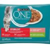 PURINA ONE cat Multipack Sterilcat mini filetky s morkou a zelenými fazuľkami / s lososom a mrkvou v šťave 4x85g PURINA www.bohre.sk