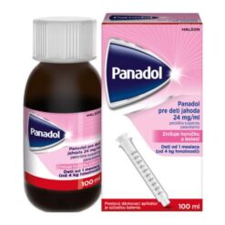 Panadol sirup proti horúčke a bolesti pre deti s príchuťou jahoda 100ml Panadol www.bohre.sk