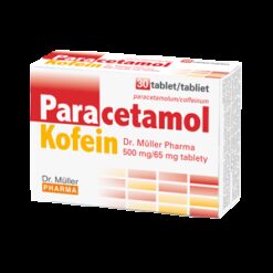 Paracetamol Kofein 500 mg/65 mg na bolesť a horúčku 30 tabliet Dr. Müller Pharma www.bohre.sk