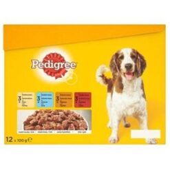 Pedigree Adult kura & jahňa & hydina & hovädzie v želé 12 x 100 g Pedigree www.bohre.sk