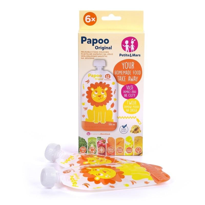 Petitemars Vrecko na krmivo Papoo 6x150ml Petite&Mars www.bohre.sk