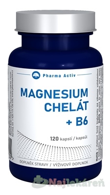Pharma Activ MAGNESIUM Chelát + B6 120 kapsúl PHARMA ACTIV SK www.bohre.sk