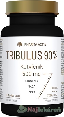 Pharma Activ Tribulus 90% Kotvičník 500 mg 90 kapsúl PHARMA ACTIV SK www.bohre.sk