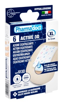 Pharmadoct Active 3D náplasť s KYSELINOU HYALURÓNOVOU s hojivým účinkom XL 6 ks PHARMADOCT www.bohre.sk