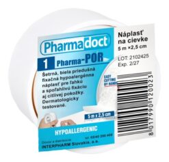 Pharmadoct nápl.na cievke biela hypoalerg 2.5cmx5m PHARMADOCT www.bohre.sk
