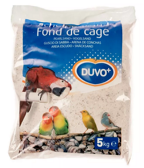 Piesok DUVO+ pre vtáky, biely z drvených mušlí s anízom 5kg Duvo+ www.bohre.sk