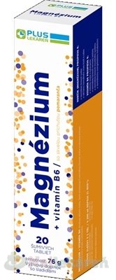 Plus Lekáreň Magnézium + vitamín B6 pomaranč 20 šumivých tabliet Plus lekáreň www.bohre.sk