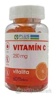 Plus Lekáreň Vitamín C 250 mg želé cukríky, pomarančová 60 ks Plus lekáreň www.bohre.sk