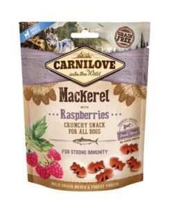 Pochúťka Carnilove Dog Crunchy Snack makrela s malinami 200g  www.bohre.sk