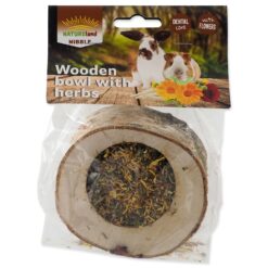 Pochúťka Nature Land Nibble miska plnená bylinkami drevená 120g NATURE LAND www.bohre.sk