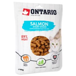 Pochúťka Ontario losos, krátke tyčinky 50g ONTARIO www.bohre.sk