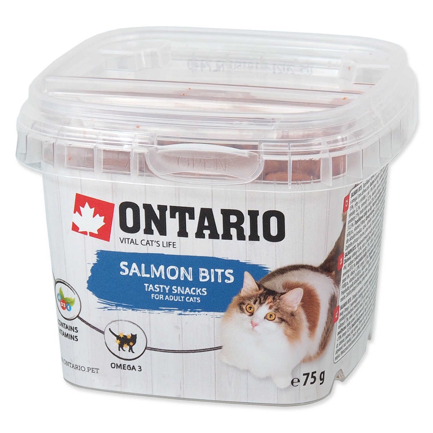 Pochúťka Ontario losos, vankúšiky 75g ONTARIO www.bohre.sk