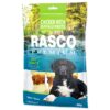 Pochúťka Rasco Premium byvolia koža obalená kuracím mäsom, uzly 6cm 80g RASCO PREMIUM www.bohre.sk