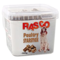 Pochúťka Rasco tyčinky hydinové v tvare hviezdy  2,5cm 500g RASCO www.bohre.sk