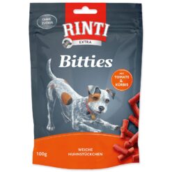 Pochúťka Rinti Bitties kura s rajčinami a tekvicou 100g RINTI www.bohre.sk