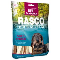 Pochúťka pre psy Rasco Premium hovädzie s treskou, sendvič 230g RASCO PREMIUM www.bohre.sk