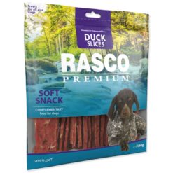 Pochúťka pre psy Rasco Premium kačka, plátky 500g RASCO PREMIUM www.bohre.sk