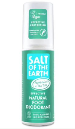 Prírodný kryštálový deodorant na NOHY, sprej 100ml Crystal Spring www.bohre.sk