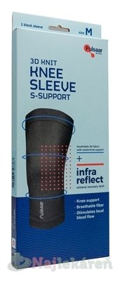 Pulsaar Active 3D Bandáž na koleno s bambusovým uhlím a germániom, veľkosť M, 1 ks Pulsaar www.bohre.sk