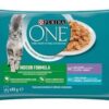 Purina One Indoor mini filetky s tuniakom a zelenými fazuľkami s teľacím a mrkvou v šťave 4 x 85 g PURINA www.bohre.sk