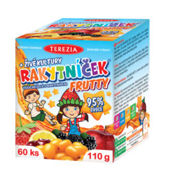 RAKYTNÍČEK FRUTTY + živé kultúry, ovocné želé 60 ks Rakytníček www.bohre.sk