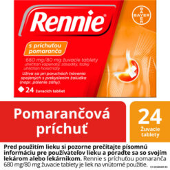 RENNIE S príchuťou pomaranča 680 mg/80 mg 24 tabliet RENNIE www.bohre.sk